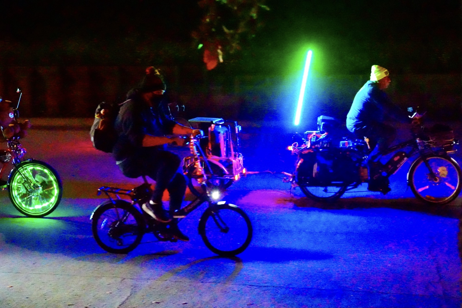 SJ Bike Party in the dark